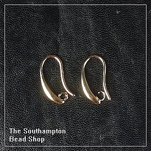 Detail Earring Hook with loop -Champagne Gold finished (2 pairs)